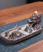 Backflow Incense Burner Ceramic Purple Sand Incense Stove Zen Buddhist Hand Incense Stick Holder Home Office Decoration Ornament - IHavePaws