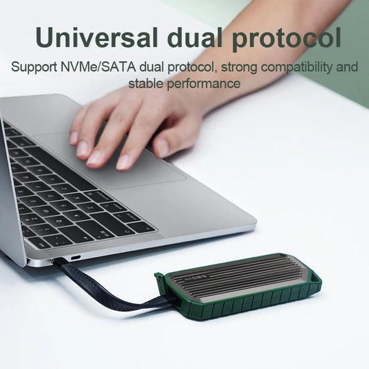 Hagibis M2 SSD Case NVMe NGFF SATA Dual Protocol SSD Enclosure M.2 to USB 3.1 Gen2 Adapter for NVME PCIE NGFF SATA SSD Disk Box - IHavePaws
