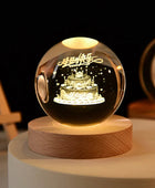 3D Crystal ball Planet Night Light Birthday - IHavePaws