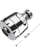3 Modes 360 Rotatable Bubbler High Pressure Faucet Extender Two block 8cm - IHavePaws