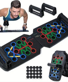 Portable Multifunctional Push-up Board Set With Handles Foldable Fitness Equipment For Chest Abdomen Arms And Back Training - IHavePaws