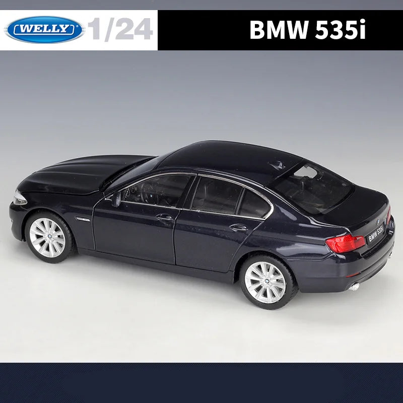 Welly 1:24 BMW 5 Series 535i Alloy Car Model Diecast Metal Toy Vehicles Car Model High Simulation Collection Childrens Toy Gifts - IHavePaws