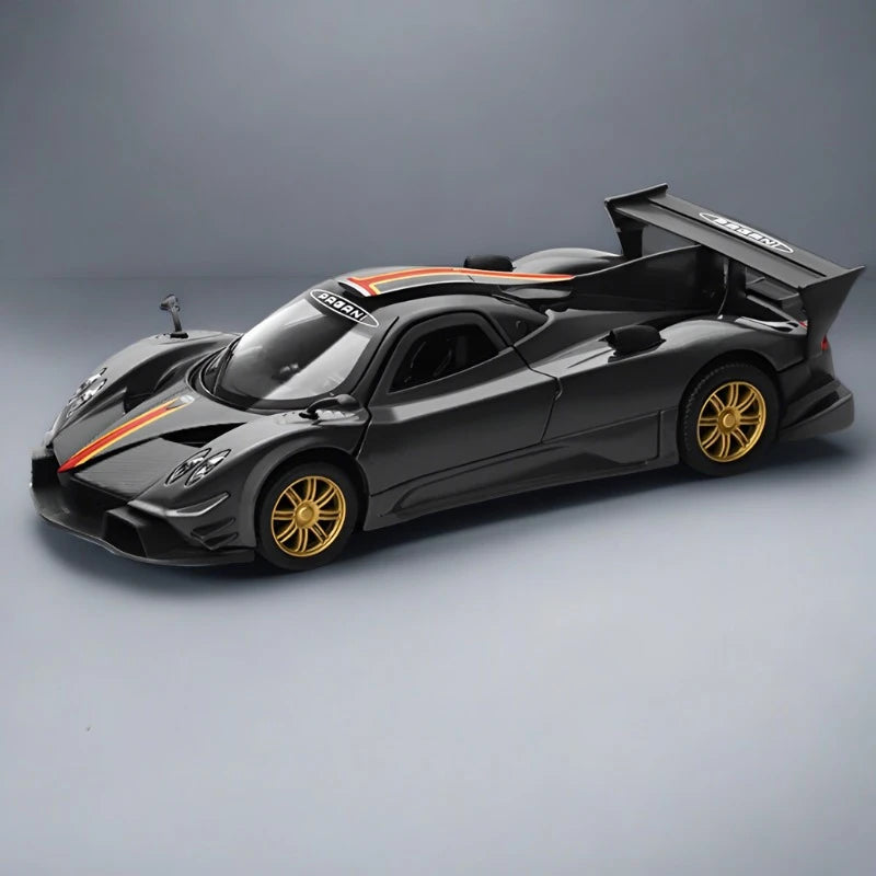 1:31 Pagani Zonda R Revolucion Alloy Sports Car Model Diecasts Metal Toy Racing Car Model Simulation Sound and Light Kids Gifts Black - IHavePaws