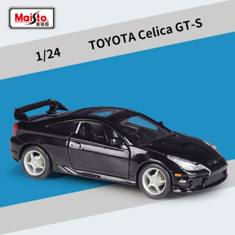 Maisto 1/24 Toyota Celica GT-S Alloy Sports Car Model Diecast Metal Toy Racing Car Vehicle Model Simulation Collection Kids Gift Black - IHavePaws