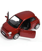 1:32 Fiat 500 Alloy Mini Car Model Diecast Metal Toy Vehicles Car Model High Simulation Miniature Scale Collection Children Gift Red - IHavePaws