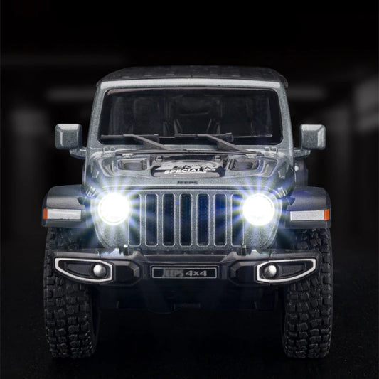 1:30 Jeep Wrangler Rubicon Alloy Car Model Diecasts Metal Off-road Vehicles Car Model Simulation Sound Light Childrens Toy Gift - IHavePaws