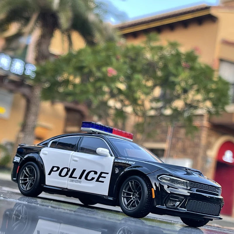 1:32 DODGE Charger SRT Hellcat Alloy Sport Car model Diecasts & Toy Muscle Vehicle Car Model Simulation Collection Kids Toy Gift Police - IHavePaws