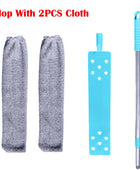 Long Handle Mop Telescopic Duster Brush Gap Dust Cleaner Bedside Sofa Brush For Cleaning Dust Removal BrushesHome Cleaning Tool Mop With 2PCS Cloth - IHavePaws