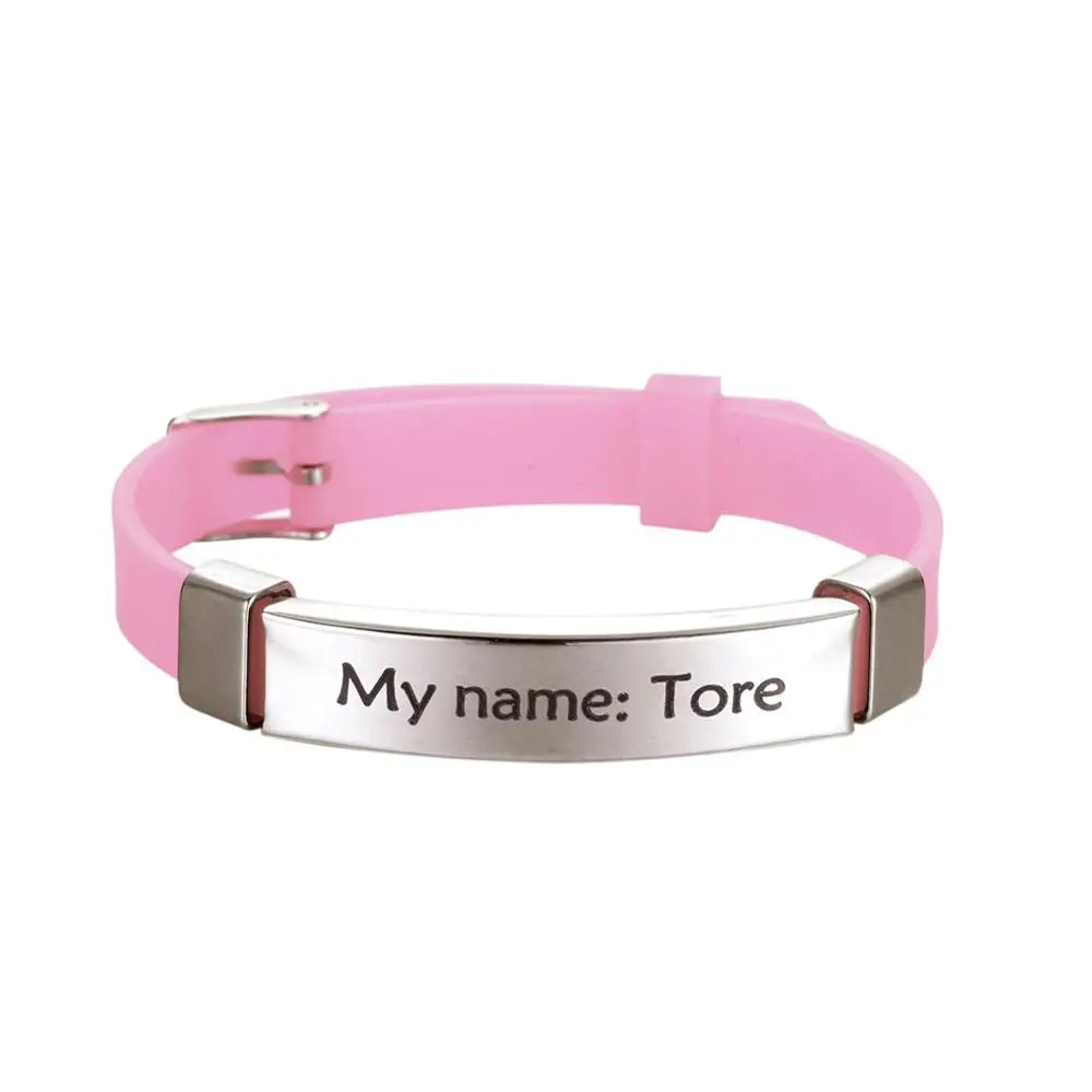 Fishhook Baby Safe Personalized ID Bracelet: Keep Your Little One Safe and Stylish pink - IHavePaws