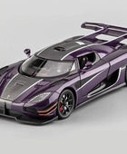 1:24 Koenigsegg ONE 1 Alloy Racing Car Model Diecast Metal Sports Car Vehicle Model Simulation Sound and Light Children Toy Gift Purple - IHavePaws
