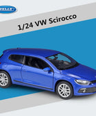 WELLY 1:24 Volkswagen Scirocco Alloy Car Model Diecasts Metal Toy Mini Vehicles Car Model High Simulation Collection Kids Gifts Blue - IHavePaws