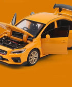 1/32 Subaru WRX STI Alloy Sports Car Model Diecast Simulation Metal Toy Car Model Sound and Light Collection Childrens Toy Gift Yellow - IHavePaws