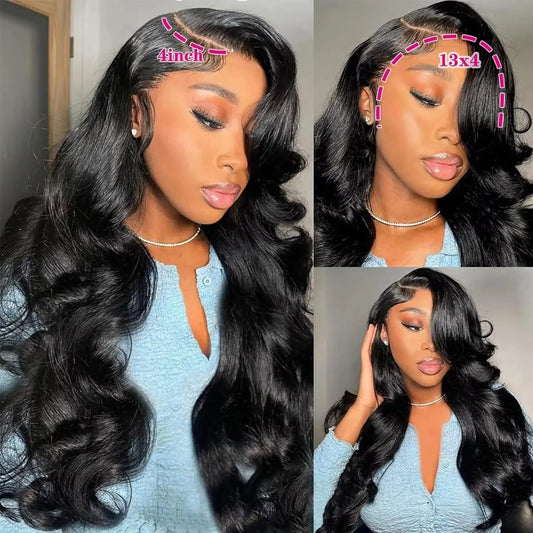 Body Wave 13x6 13x4 Glueless Lace Front Wig Human Hair 5x5 6x4 Lace Closure Wig Preplucked Melt Skins Pre Bleached Knots