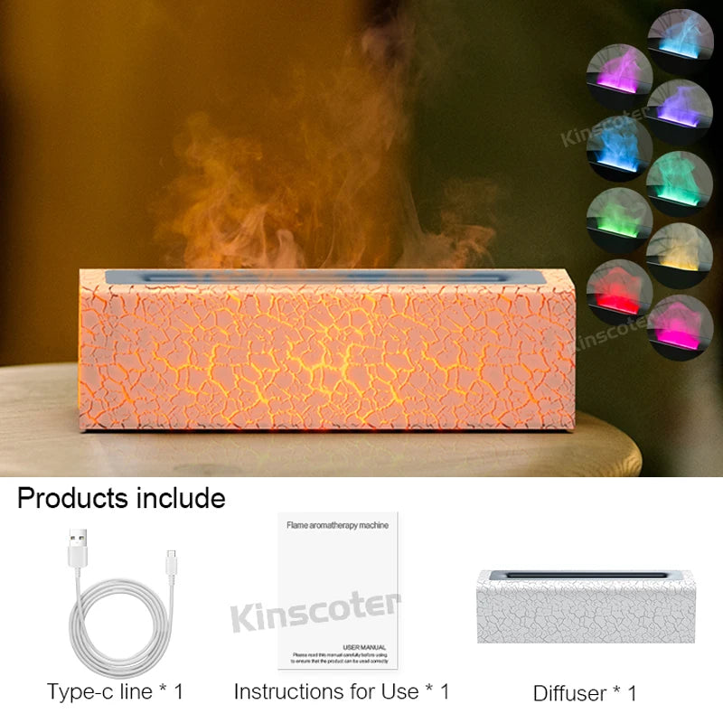 2024 RGB Flame Aroma Diffuser Humidifier STYLE B Crackles - IHavePaws