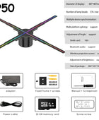 12-100CM 3D Advertising Projector Wifi Sign Holographic Lamp Player Remote Advertise Light US Plug / 50cm - IHavePaws