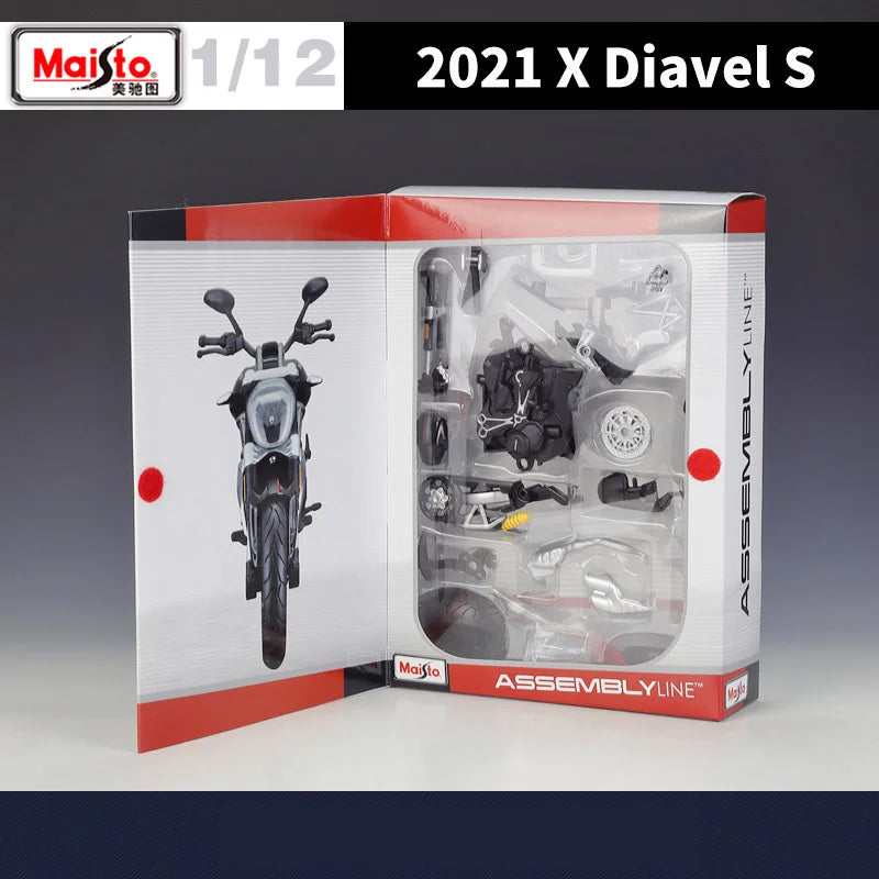 Assembly Version Maisto 1:12 Ducati X Diavel S Alloy Sports Motorcycle Model Diecast Street Racing Motorcycle Model Kid Toy Gift