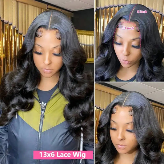 Transparent 13x4 13x6 Body Wave Lace Front Wig Pre Plucked 100% Brazilian Human Hair Wigs For Women 4X4 Lace Closure Wi