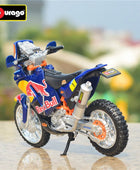 Bburago 1:18 KTM 450 Rally Red Bull Alloy Racing Motorcycle Model Diecast Metal Sports Motorcycle Model Simulation Kids Toy Gift