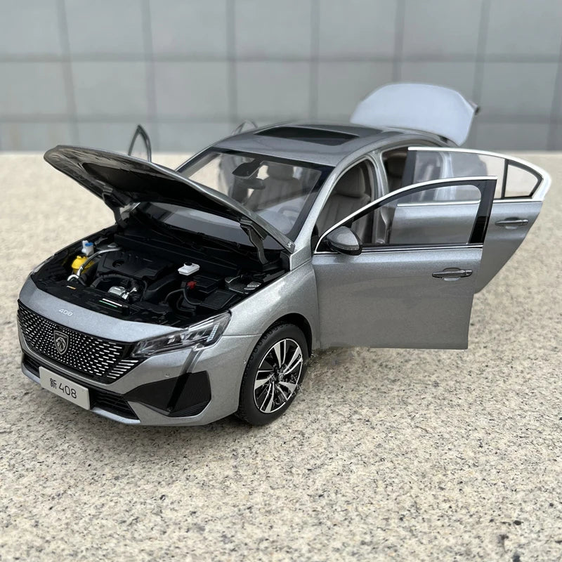 1:18 Peugeots 408 Coupe Alloy Car Model Diecast Metal Vehicles Car Model High Simulation Collection Children Toy Gift Decoration