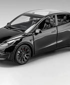 1:24 Tesla Model Y Model 3 Tesla Model S Alloy Die Cast Toy Car Model Sound and Light Model Y Black - IHavePaws