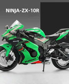 1:12 Kawasakis Ninja ZX-10R Alloy Sports Motorcycle Model Diecasts Street Racing Motorcycle Model Sound and Light Kids Toys Gift