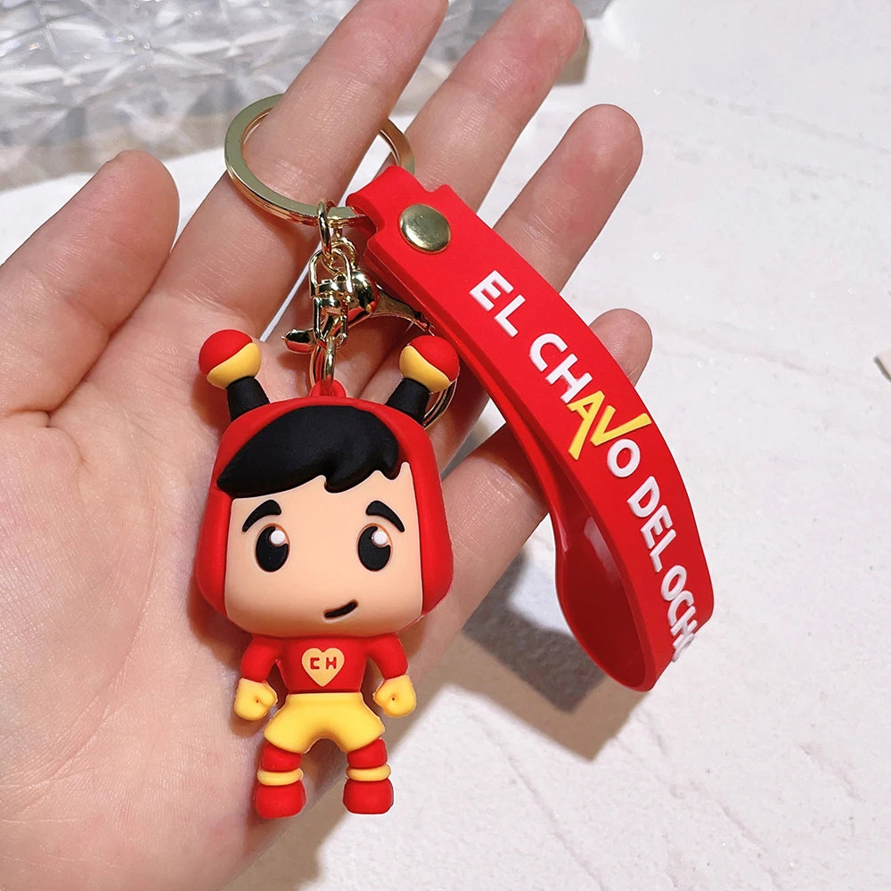 Anime El Chavo Del Ocho Keychain Cartoon Boy Doll Pendant Key Chain Bag Car Keyring llaveros Funny Jewelry Friends Gift 5 - ihavepaws.com