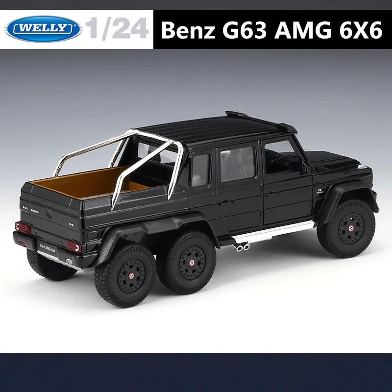 WELLY 1:24 Mercedes-Benz G63 AMG 6*6 Alloy Car Model Diecasts & Toy Metal Off-Road Vehicles - IHavePaws