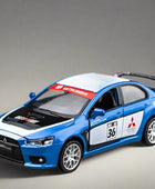 1:32 Mitsubishi Lancer Evo X 10 Alloy Car Model Diecast Metal Toy Car Scale Model Simulation Sound and Light Collection Blue Racing - IHavePaws