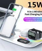 OmniCharge 4-in-1 Wireless Charging Stand with Light and Digital Clock - ihavepaws.com