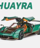 1:32 Pagani Huayra Alloy Sports Model Diecast Metal Toy Racing Car Vehicle Model Collection Sound and Light Simulation Kids Gift Green - IHavePaws