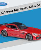 Welly 1:24 Mercedes Benz AMG GT R Alloy Sports Car Model Diecasts Metal Toy Racing Car Vehicles Model Simulation Childrens Gifts Red - IHavePaws