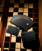 Black Gold Playing Poker Card Game - IHavePaws