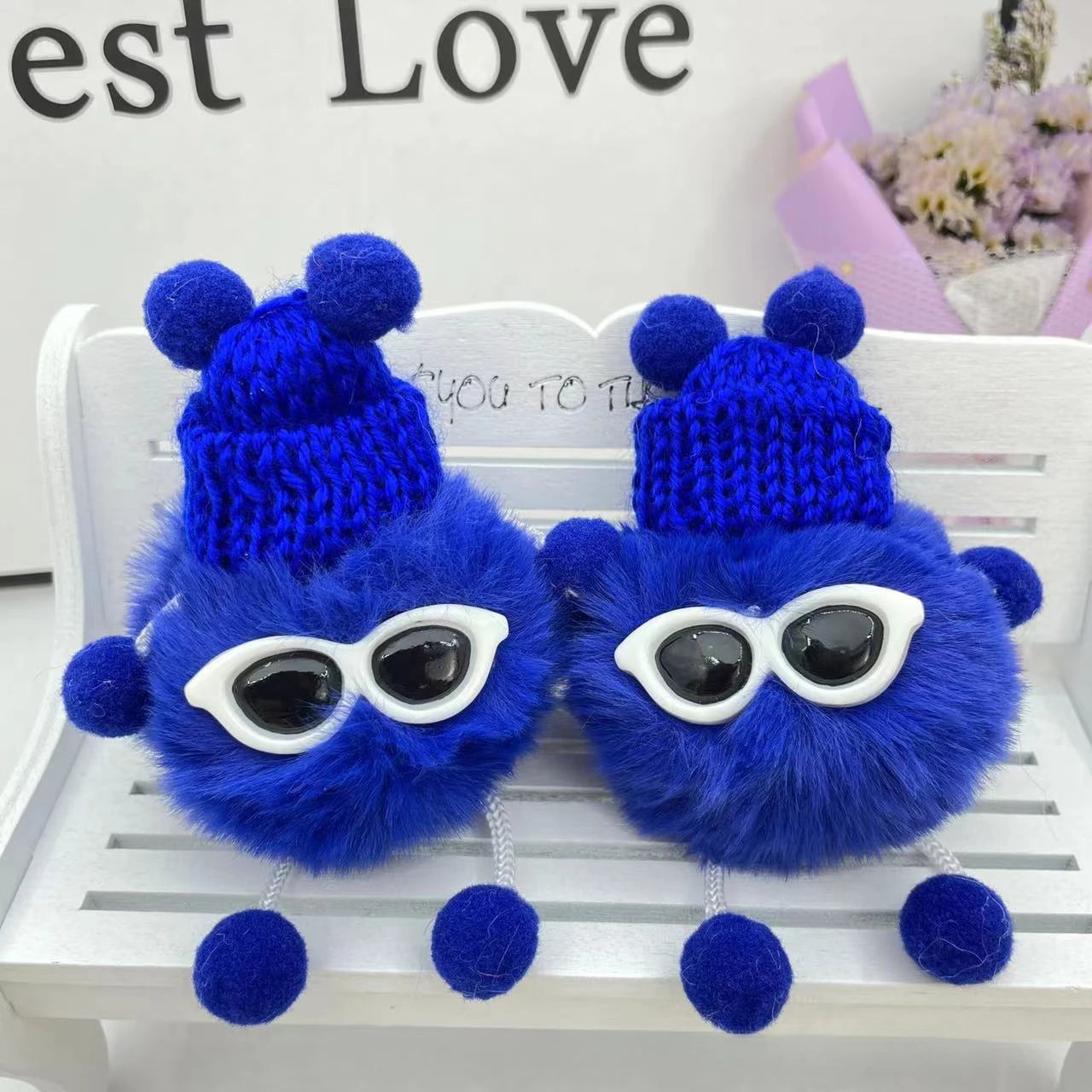 Y2K Shoe Charms for Crocs DIY 3D Cool Hairball Genie Decoration Buckle for Croc Shoe Charm Accessories Kids Party Boy Girls Gift Royal blue - IHavePaws