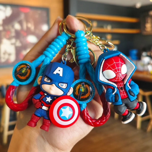 The Avengers Keychain Disney Anime Cute Iron Man Hulk Captain America Silicone Figure Keyring Schoolbag Pendent Toy Kid's Gifts - ihavepaws.com