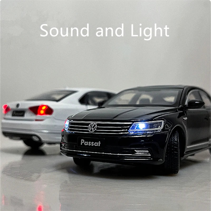 1:32 VW Passat 380 TSI Alloy Car Model Diecast Metal Car Vehicles Model High Simulation Sound and Light Collection Kids Toy Gift