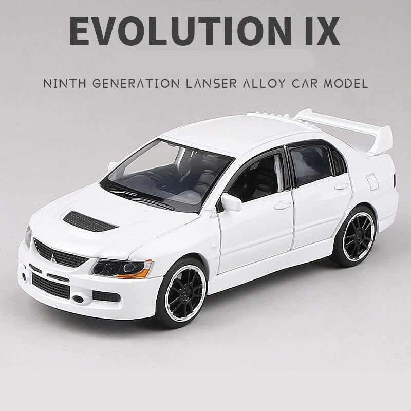 1:32 Mitsubishis Lancer Evo X 10 Alloy Car Model Diecast Metal Toy Vehicle Car Model Simulation Sound Light Collection Kids Gift Lancer 9 white - IHavePaws