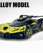1:32 Bugatti Bolide Alloy Sports Car Model Diecast Metal Toy Concept Racing Car Vehicles Model Simulation Sound Light Kids Gifts Yellow - IHavePaws