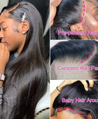 30In Straight Lace Front Human Hair Wigs Pre Plucked 13x4 13x6 Brazilian Glueless Lace Frontal Wig With Baby Hair Remy MYLOCKME