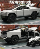 1/32 Tesla Cybertruck Pickup Alloy Car Truck Model Diecasts Metal Off-road Vehicles Model Simulation Silvery - IHavePaws
