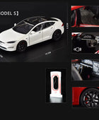 1:24 Tesla Model Y SUV Alloy Car Model Diecast Metal Toy Vehicles Car Model Simulation Collection Sound and Light Childrens Gift Model S White - IHavePaws