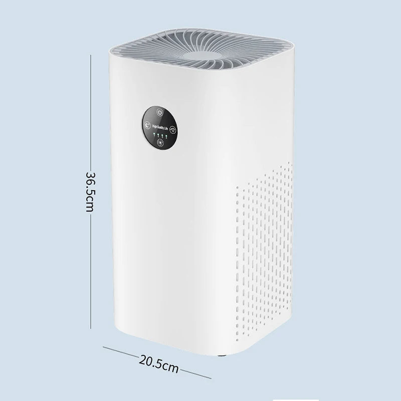 HEPA Air Purifier 180㎡ Negative Ion Dust Pet Hair Deodorization Sterilization Filtration Indoor Formaldehyde Removal Air Cleaner White with 1 Filter - IHavePaws