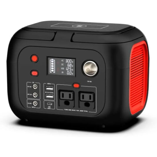 Portable Power Station 300W Power Bank with AC Outlet 228Wh Solar Generator with LED Light Portable Generators 9 Outputs Battery - IHavePaws