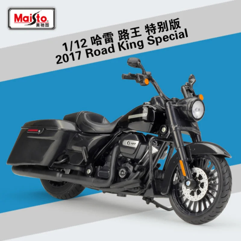 Maisto 1:12 Harley Road King Special Alloy Classic Motorcycle Model Simulation Diecasts Metal Sports Road king Special - IHavePaws