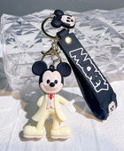 Anime Keychain Cartoon Minnie Mouse Mickey Stitch Cute Doll PVC Keyring Ornament Key Chain Car Pendant Kids Toys Gifts 3 - ihavepaws.com