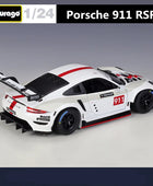 Bburago 1:24 Porsche 911 RSR Alloy Sports Car Model Diecast Metal Toy Vehicles Car Model Simulation Collection Children Toy Gift - IHavePaws