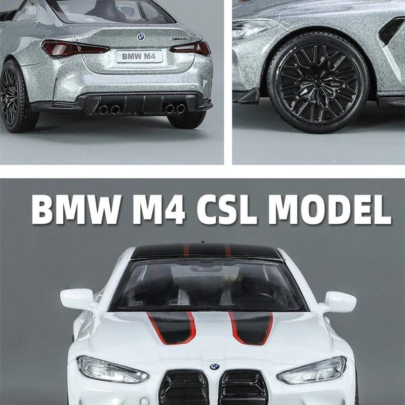 1:36 BMW M4 CSL M3 Alloy Sports Car Model Diecast Metal Racing Super Car Vehicles Model Simulation Collection Childrens Toy Gift - IHavePaws