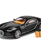 1:24 Bugatti Atlantic Alloy Sports Car Model Diecasts Metal Toy Vehicles Car Model Simulation Sound Light Collection Kids Gifts Black - IHavePaws