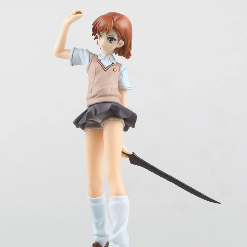 Anime Toaru Majutsu no Index Figure Toaru Kagaku no Railgun School Uniform Misaka Mikoto Anime Action Figure - IHavePaws