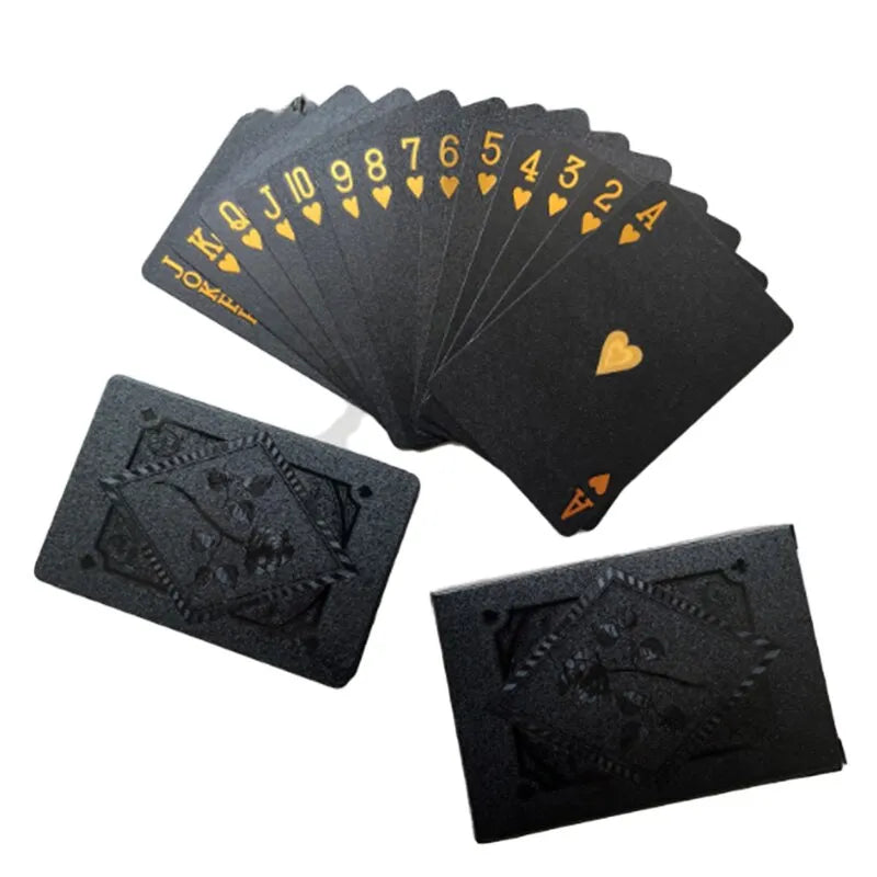 Black Gold Playing Poker Card Game - IHavePaws