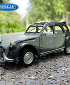 Welly 1:24 Citroen 2CV 6 Charleston Alloy Car Model Diecast Metal Classic Retro Car Vehicles Model Collection Childrens Toy Gift - IHavePaws